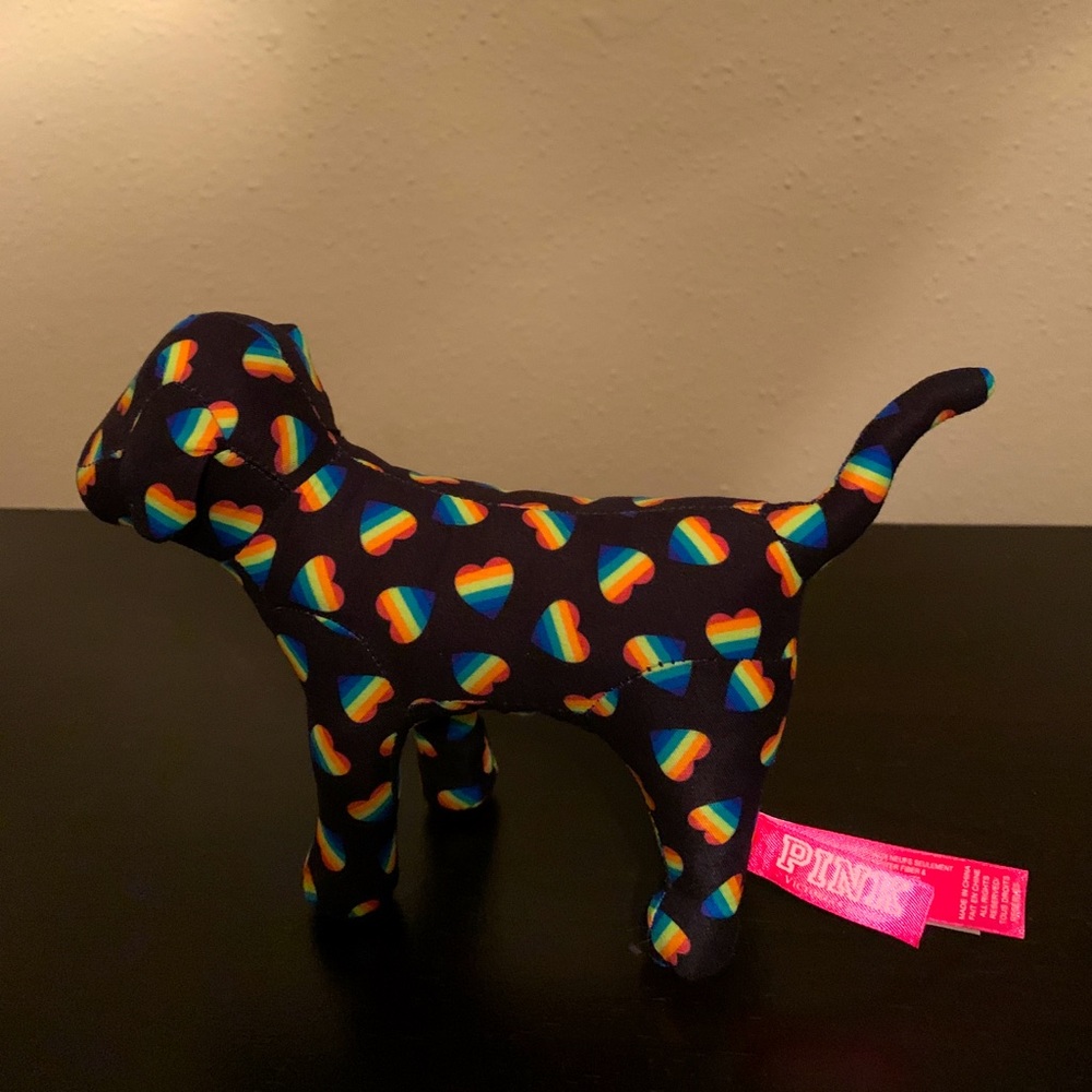 Victorias Secret PINK pride mini dog rainbow collectible
